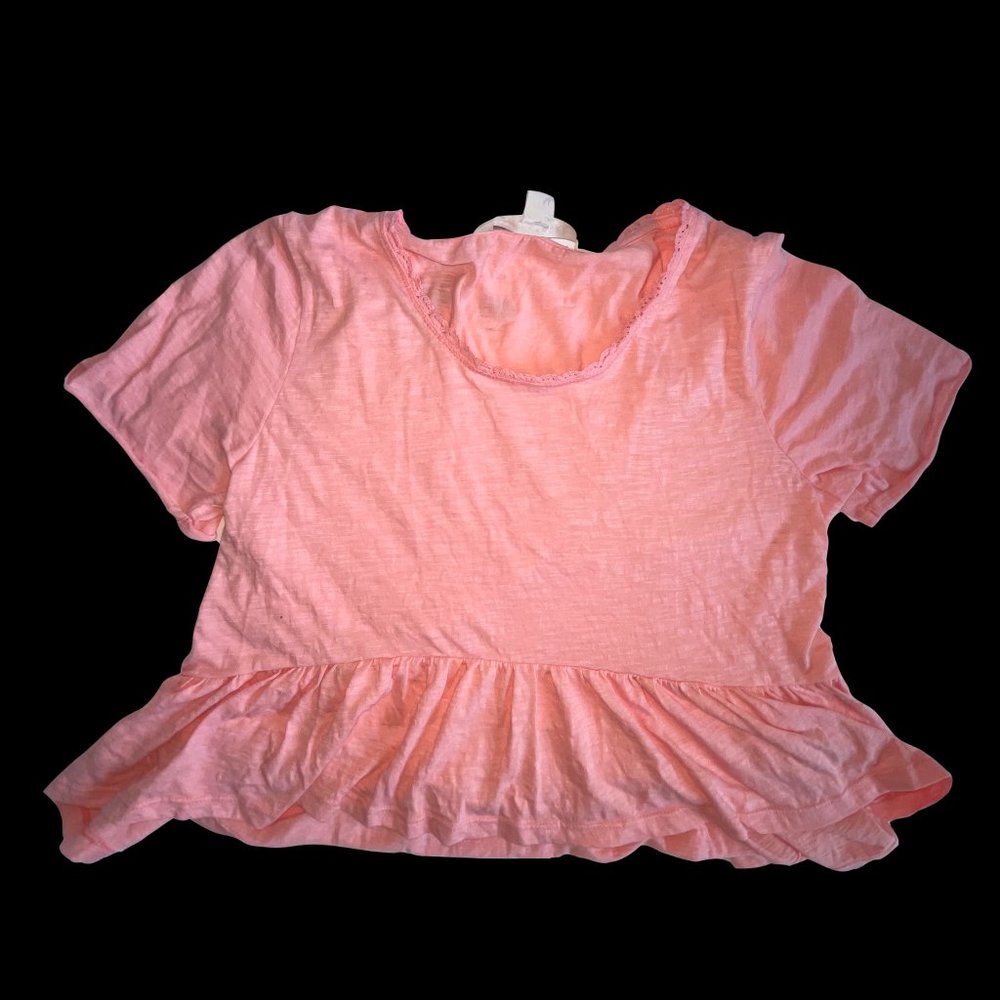 Vanilla Star Juniors Lace-Trim Flounce-Hem Pink M